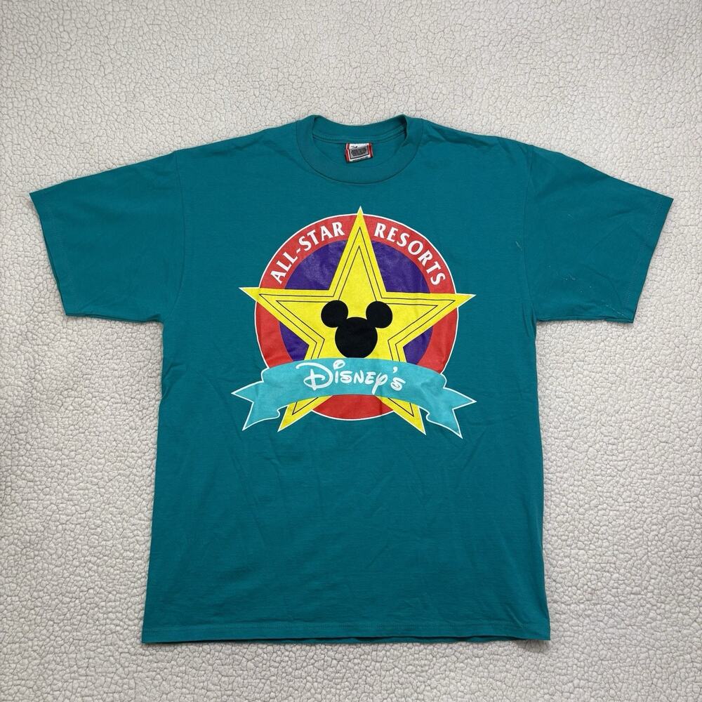 Vintage Disney Designs All-Star Resorts Mickey Mouse T Shirt Size XL Made in USA